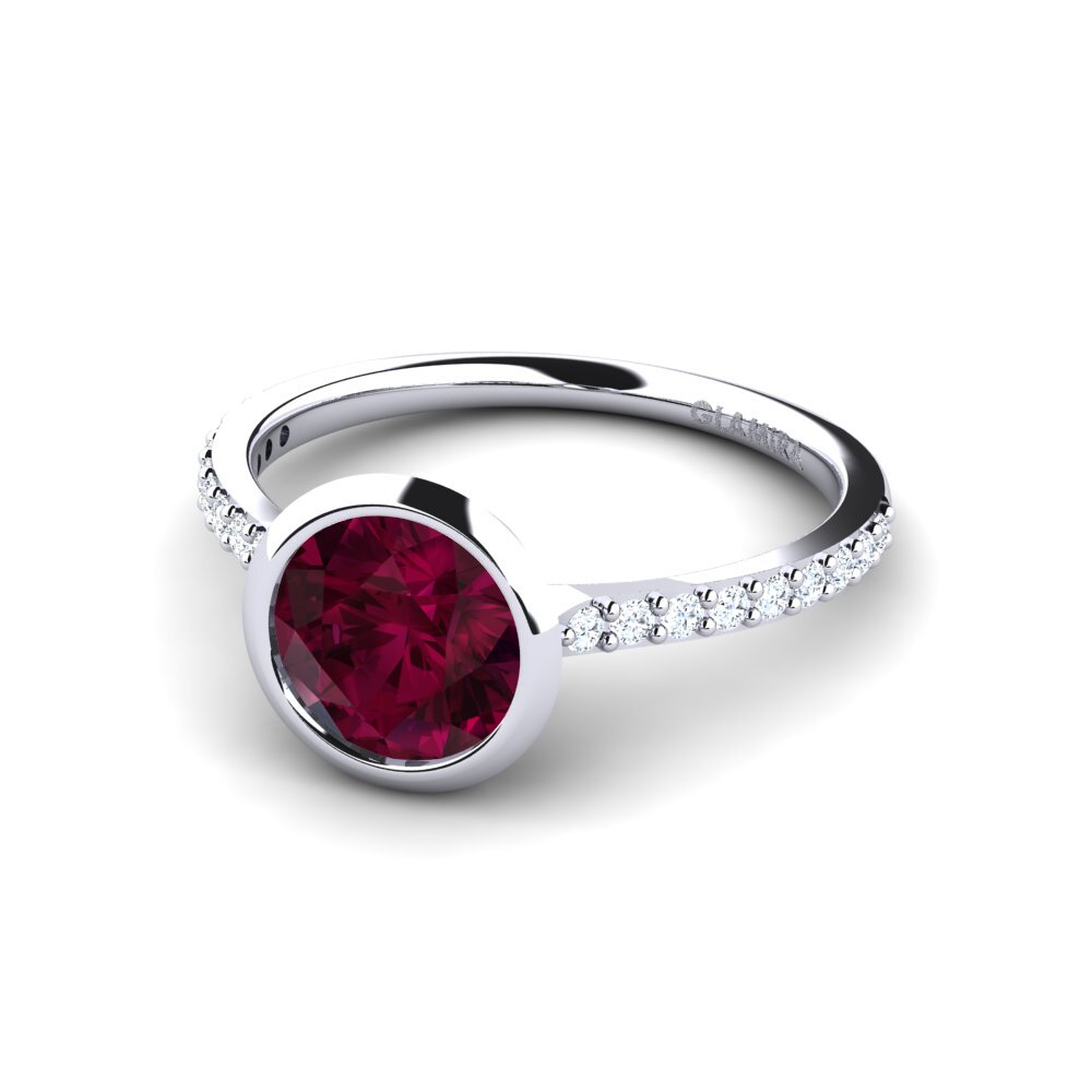 Granate Rhodolite Anillo de compromiso Thandie