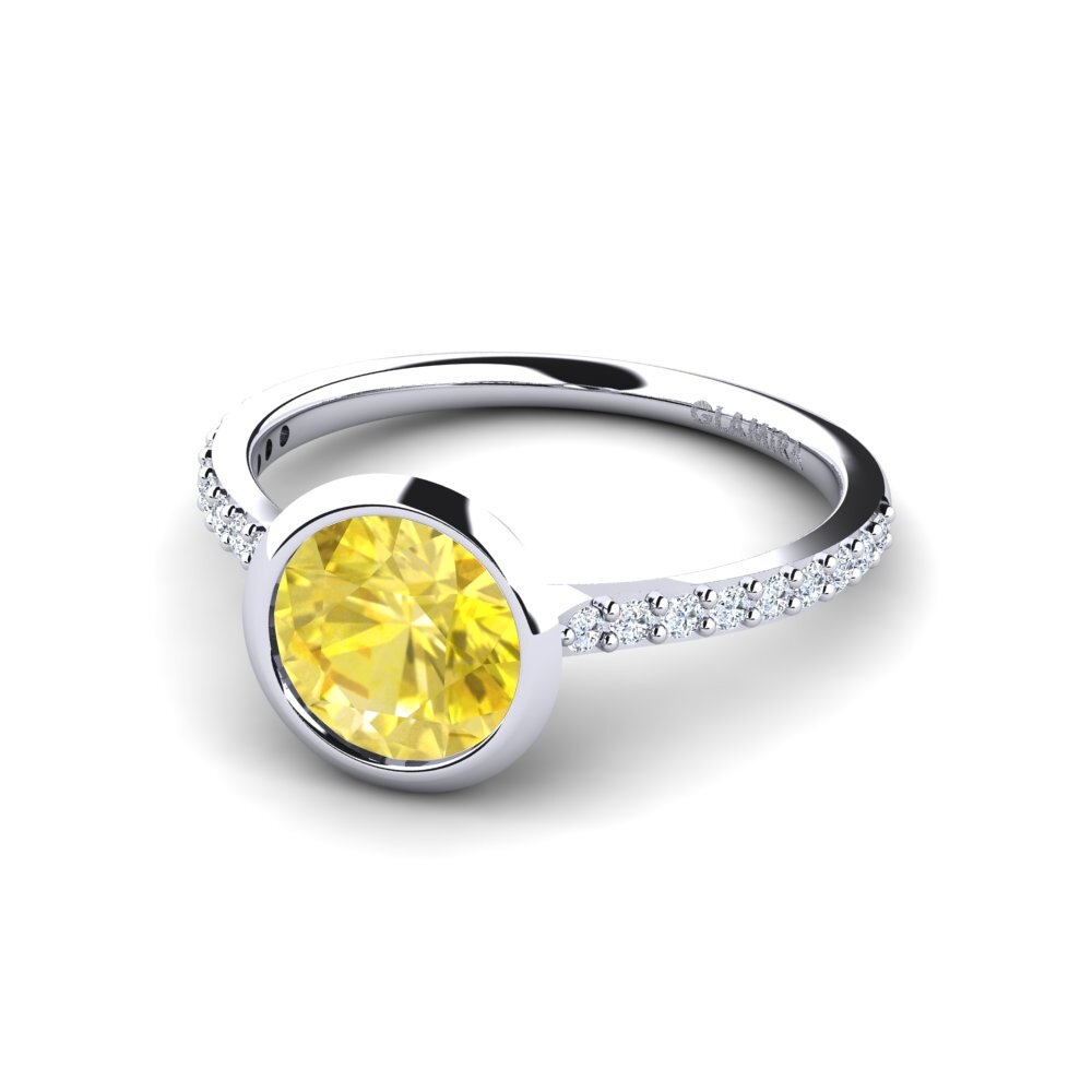 Gul safir Forlovelsesring Thandie