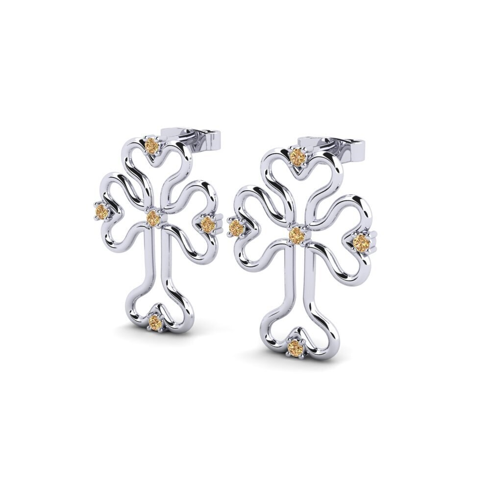 Diamante Marrón Pendiente de mujer Thecate