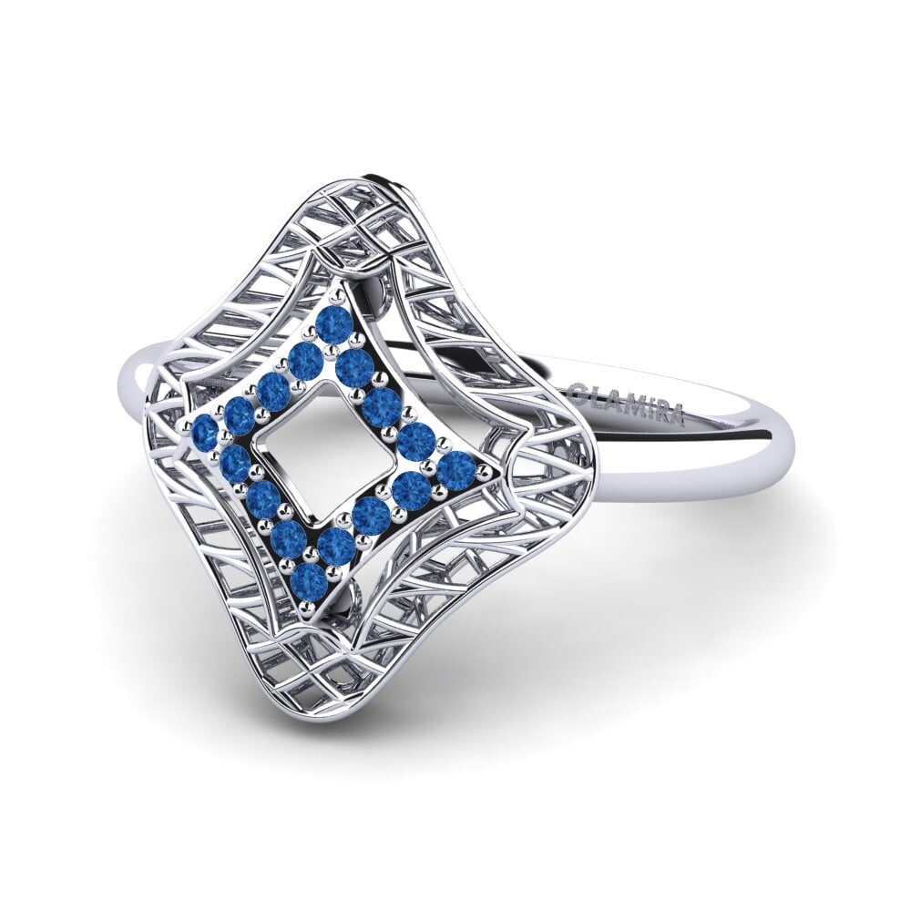 Dunkelblauer Zirkonia Ring Thelma