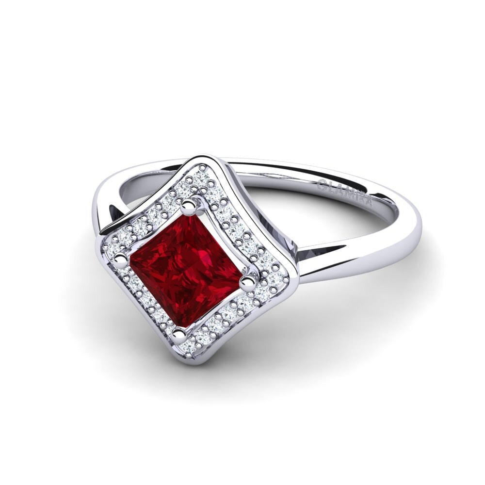 Red Zirconia Engagement Ring Thildie