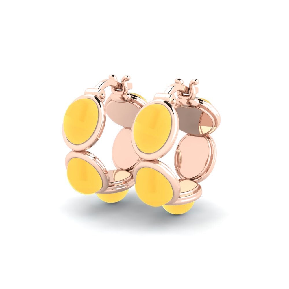 Đá Cabochon Thạch Anh Vàng Bông tai nữ Thomasine