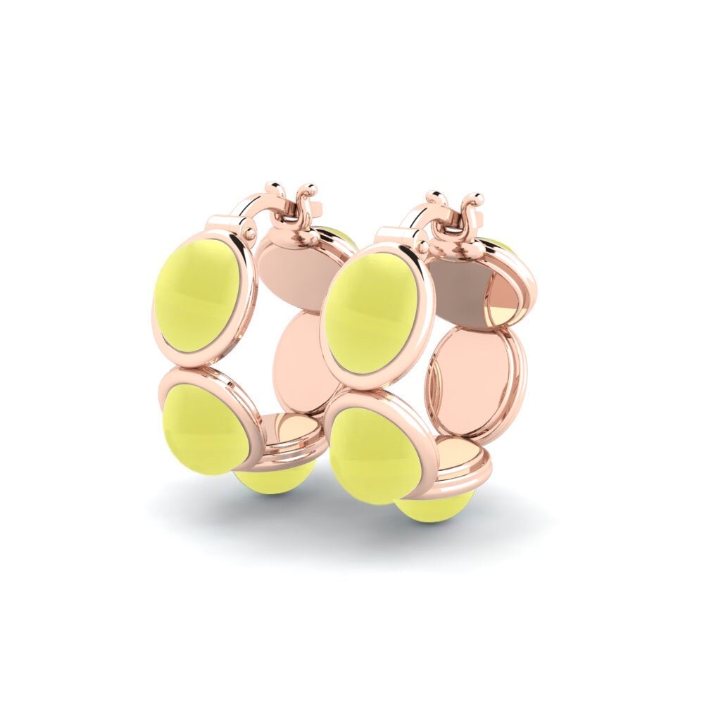 Đá Cabochon Topaz Vàng Bông tai nữ Thomasine
