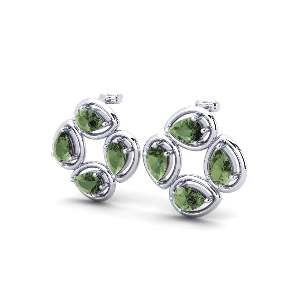 Đá Sapphire Xanh Bông tai nữ Tiahna