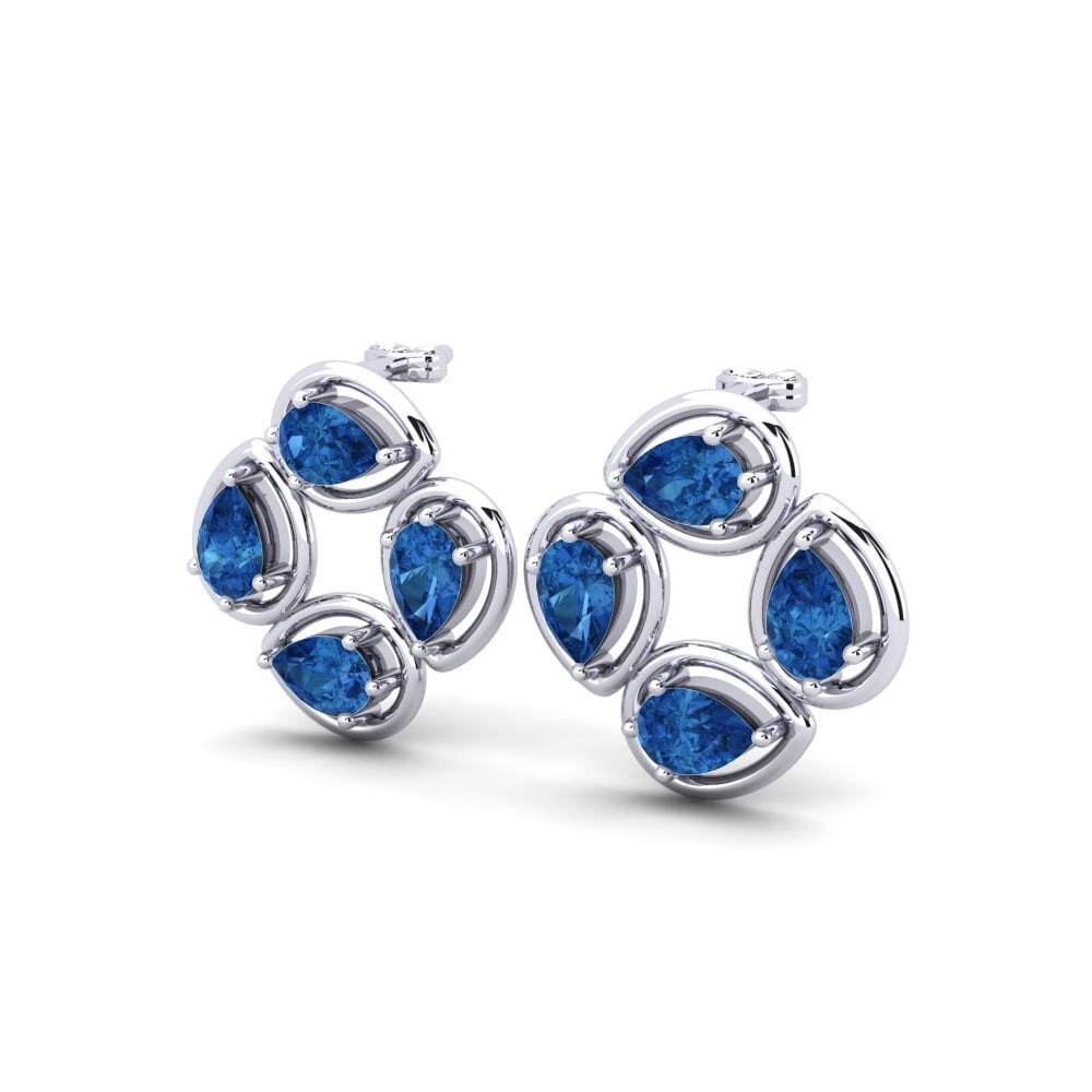 Dark Blue Zirconia Women's Earring Tiahna