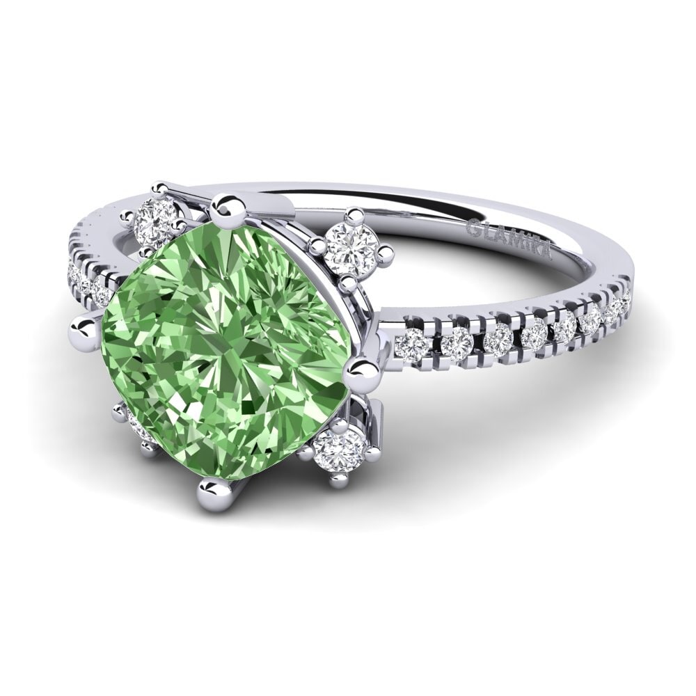 Diamante Verde Anillo de compromiso Tiassale