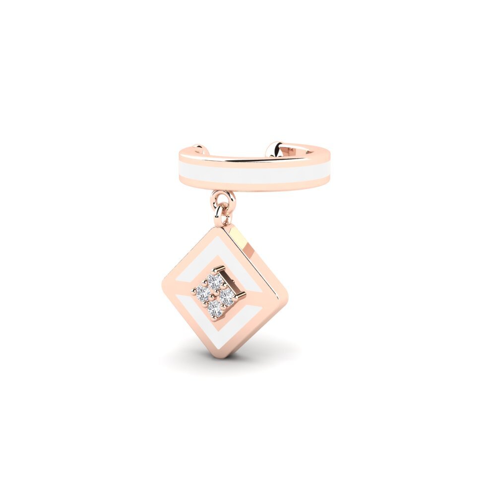 14k Oro Rosa Pendiente de mujer Tibaldi