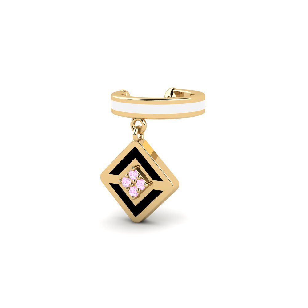 Safira Rosa Brincos Feminino Tibaldi