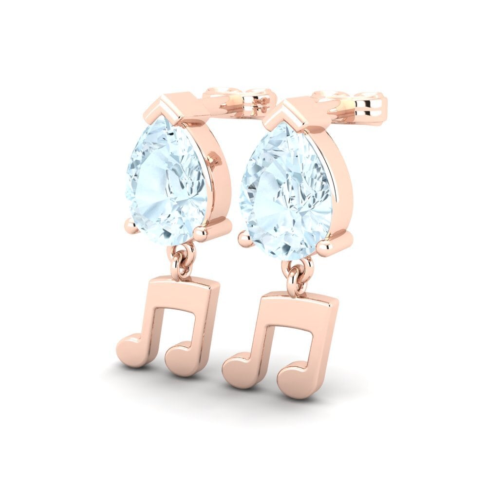 Aigue-marine Boucle d'oreille femme Tibia