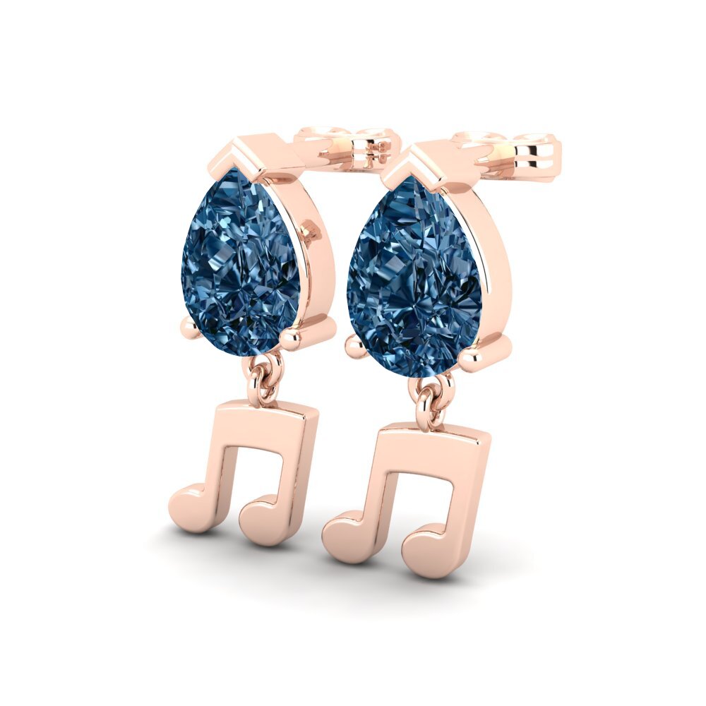 Blue Diamond Women's Earring Tibia