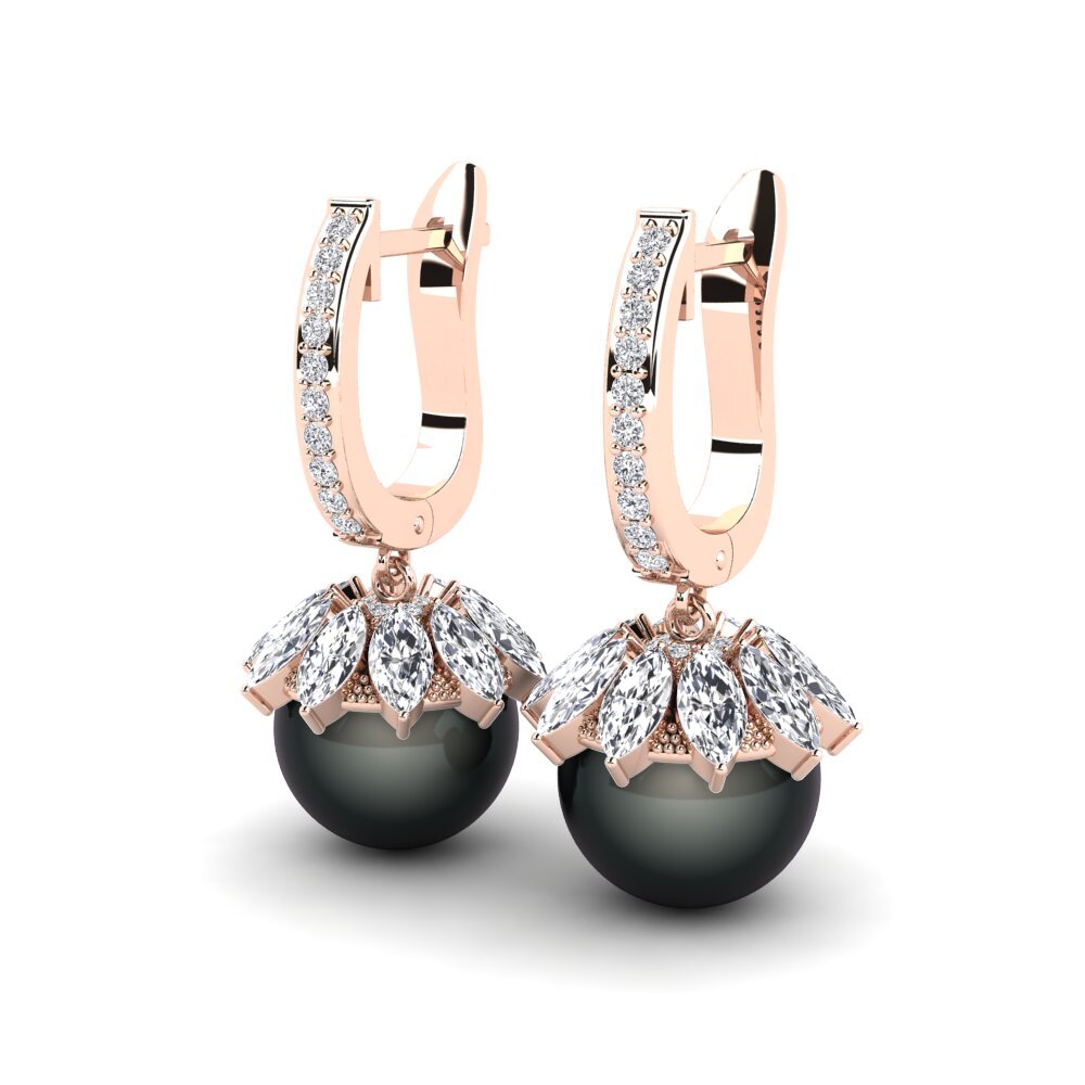 18k Rose Gold Women's Earring Tic