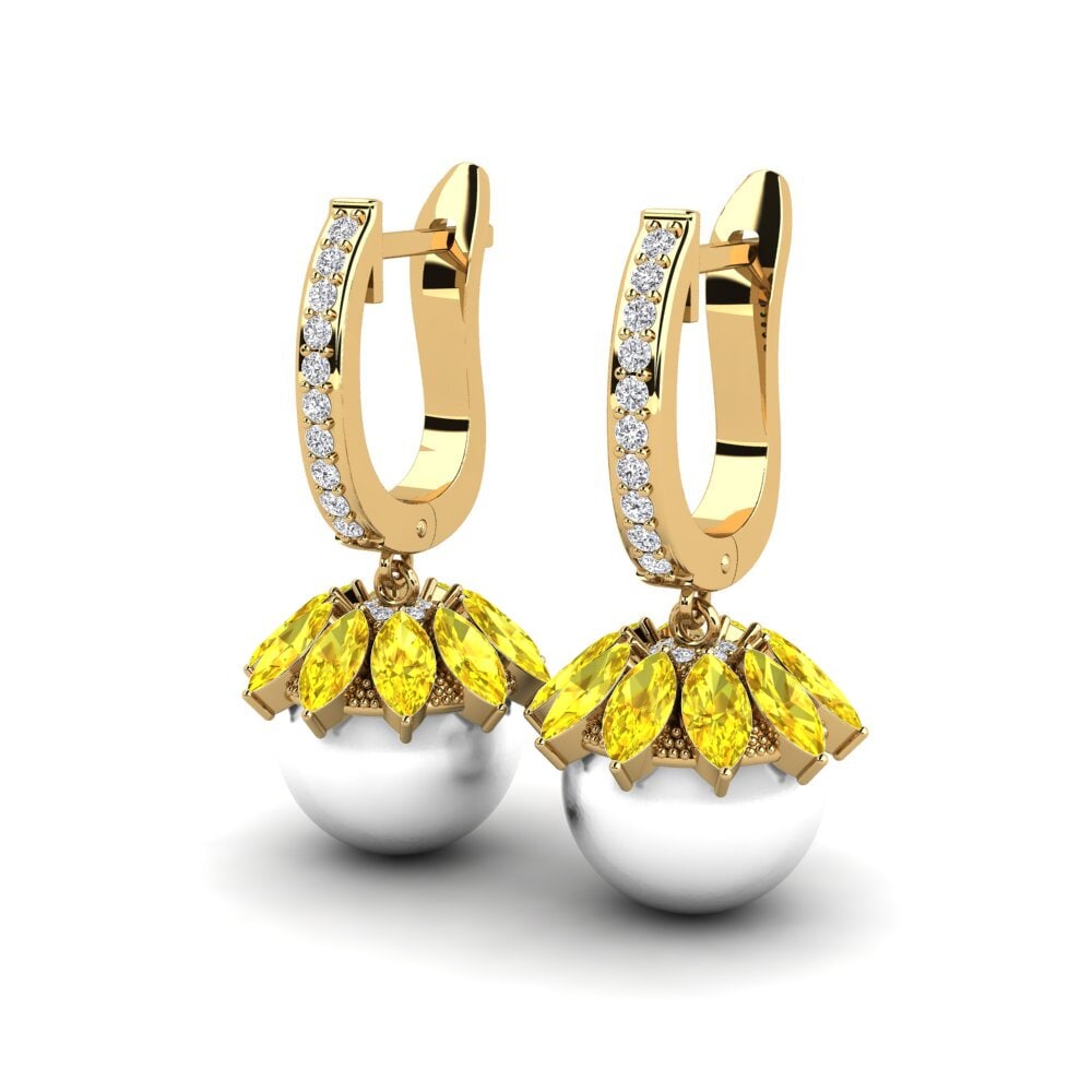 Yellow Sapphire Women's Earring Tic