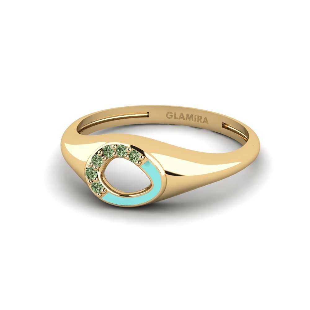 Grüner Diamant Ring Tief