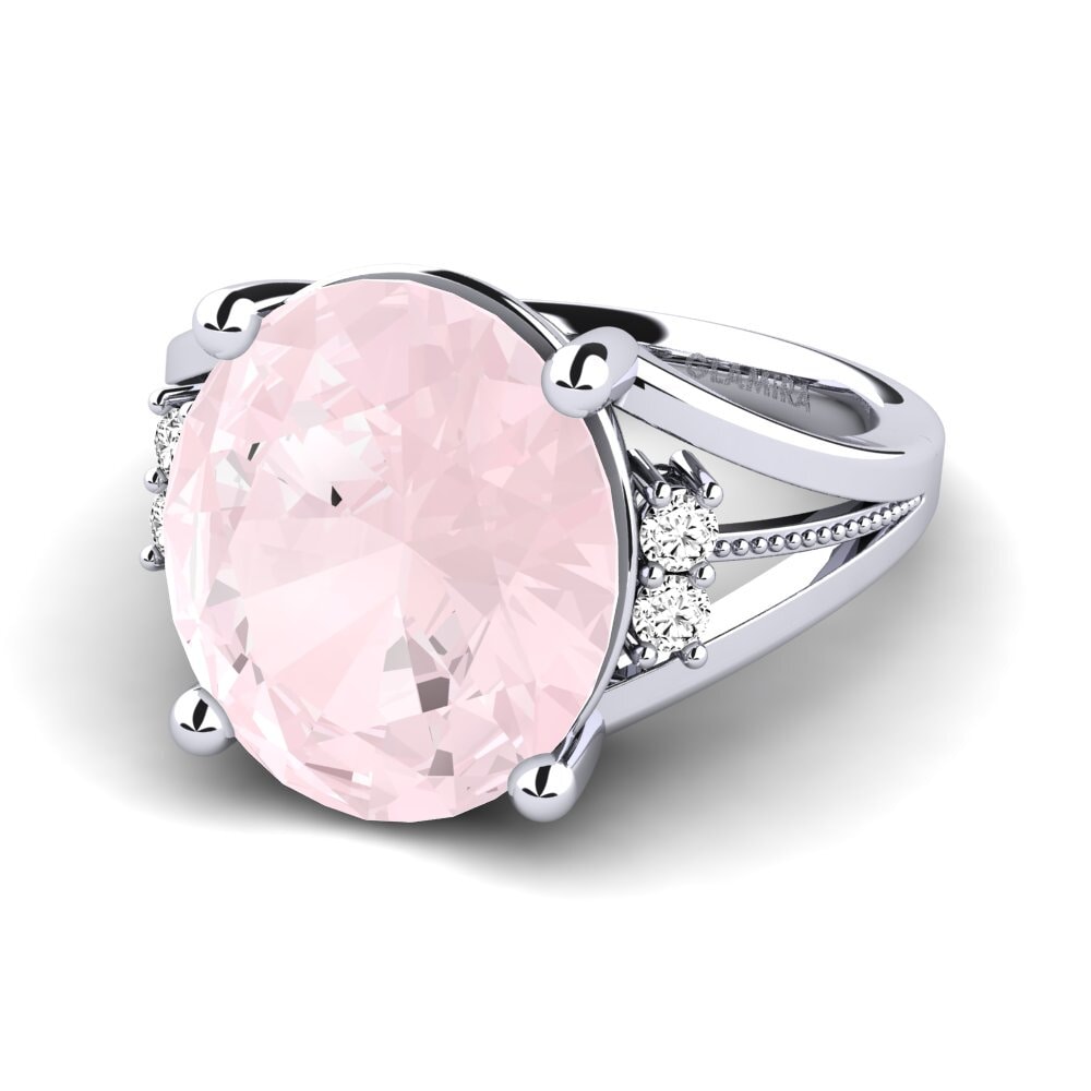 Cuarzo rosa Anillo Tienette