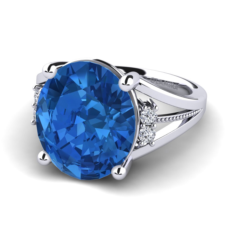 Dark Blue Zirconia Ring Tienette