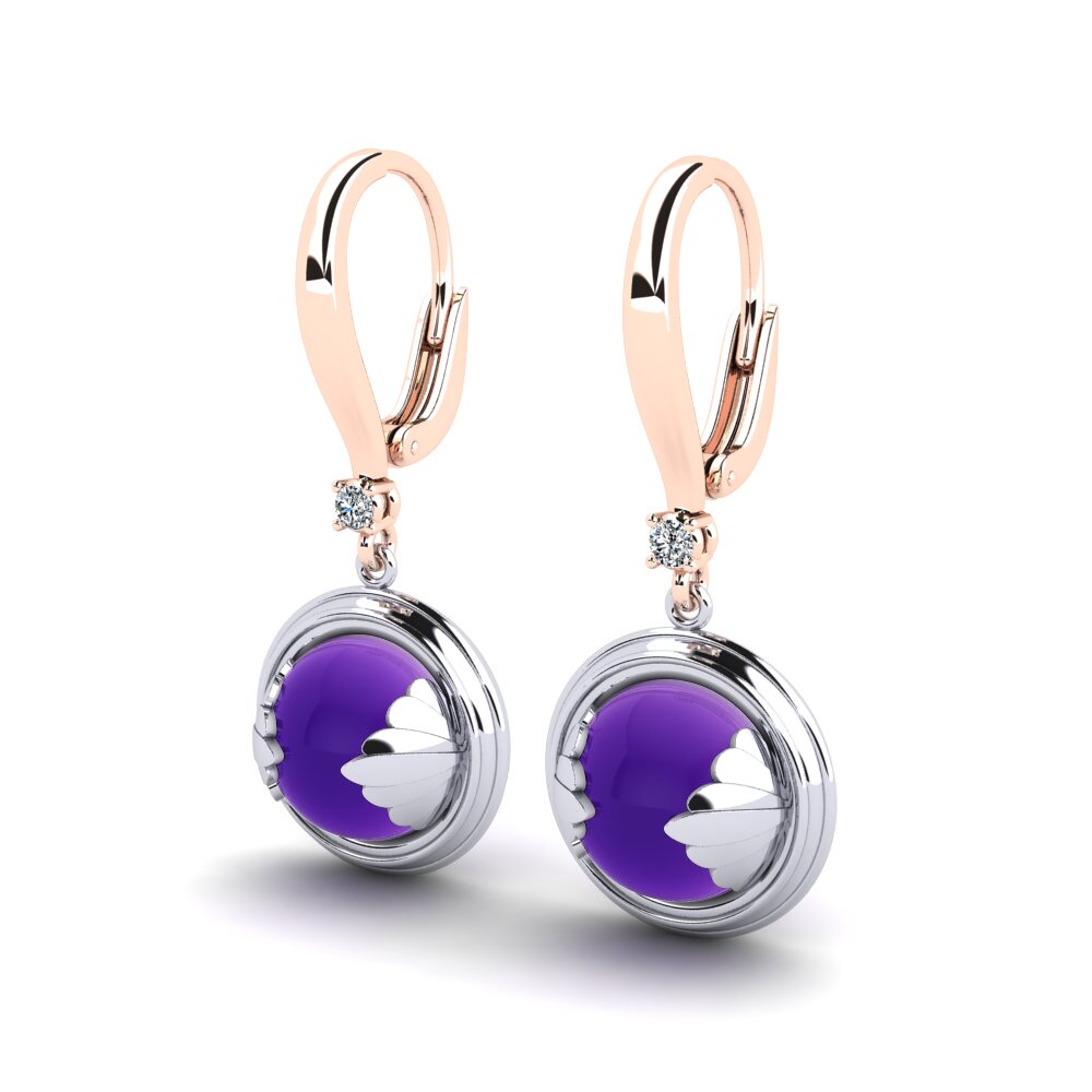 18ct Rose & White Gold Women's Earring Tierone