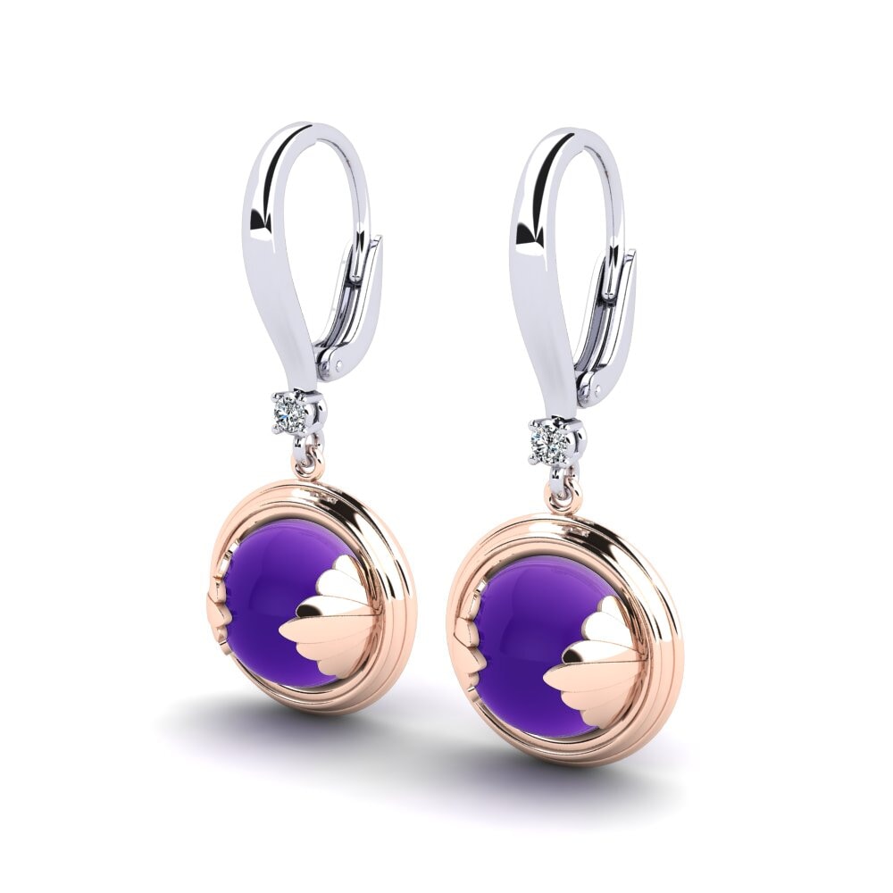18ct White & Rose Gold Women's Earring Tierone
