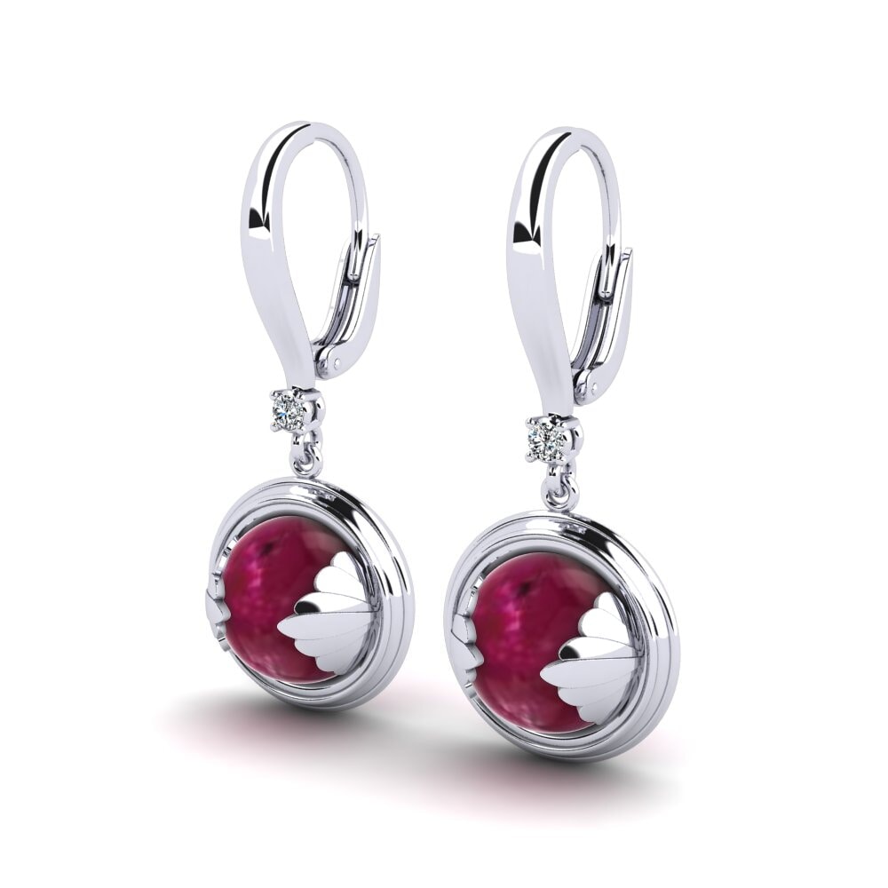Cabochon Ruby Women's Earring Tierone