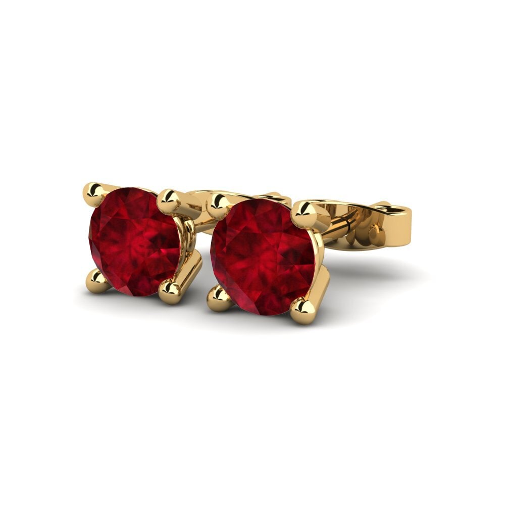 14ct Yellow Gold Ruby Kid's Earring Tiffanie