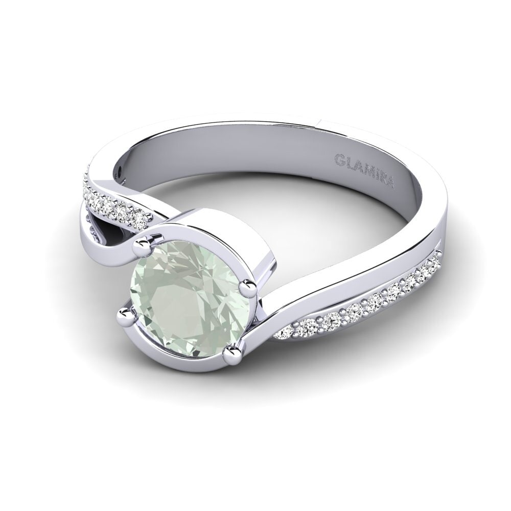 Amatista verde Anillo de compromiso Tilda
