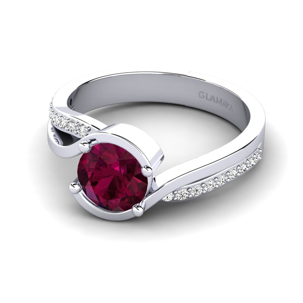 Granate Rhodolite Anillo de compromiso Tilda