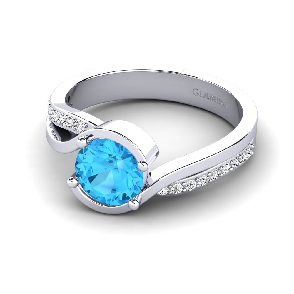 Blauer Topas Verlobungsring Tilda