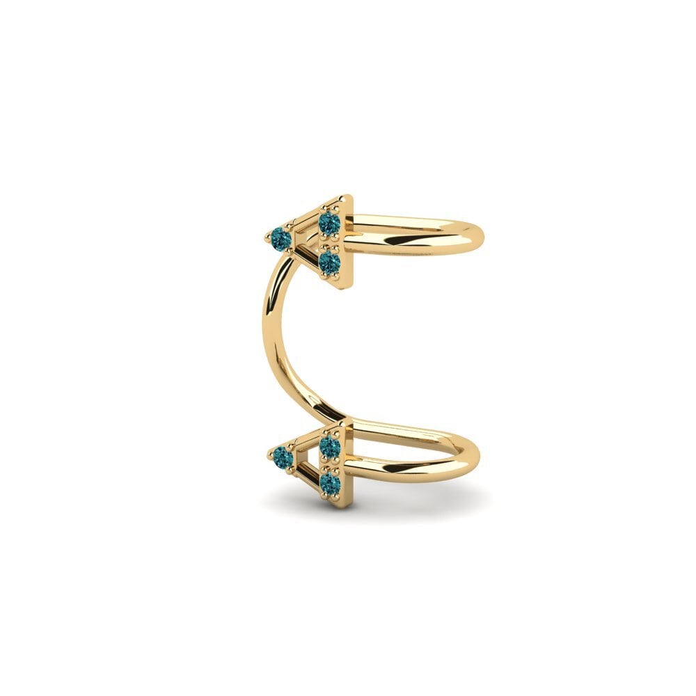 Diamante Azul Brincos Feminino Tilem