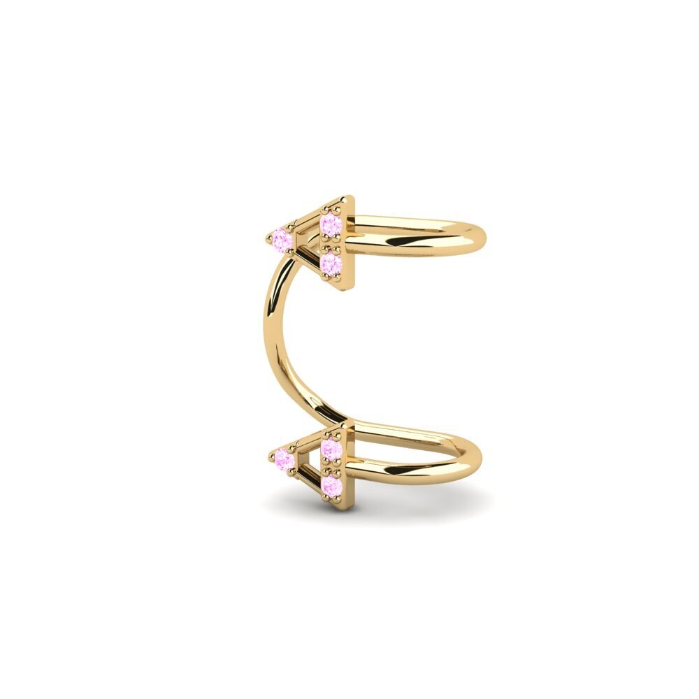 Safira Rosa Brincos Feminino Tilem