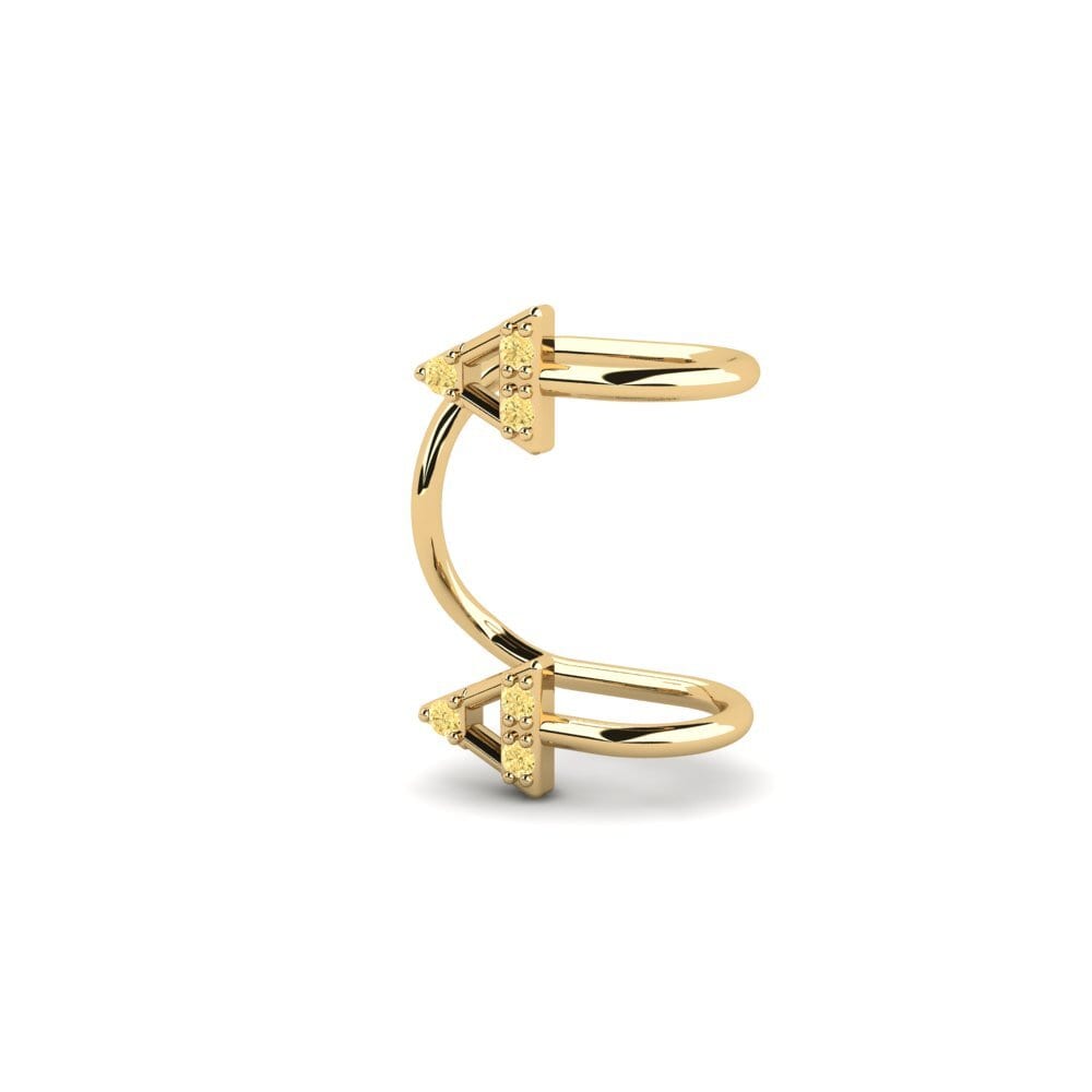 9ct Yellow Gold Yellow Diamond Women's Earring Tilem