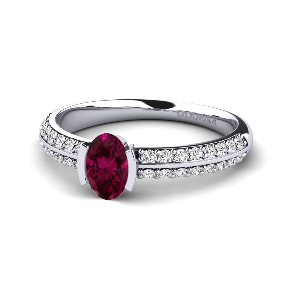Granate Rhodolite Anillo de compromiso Timaula