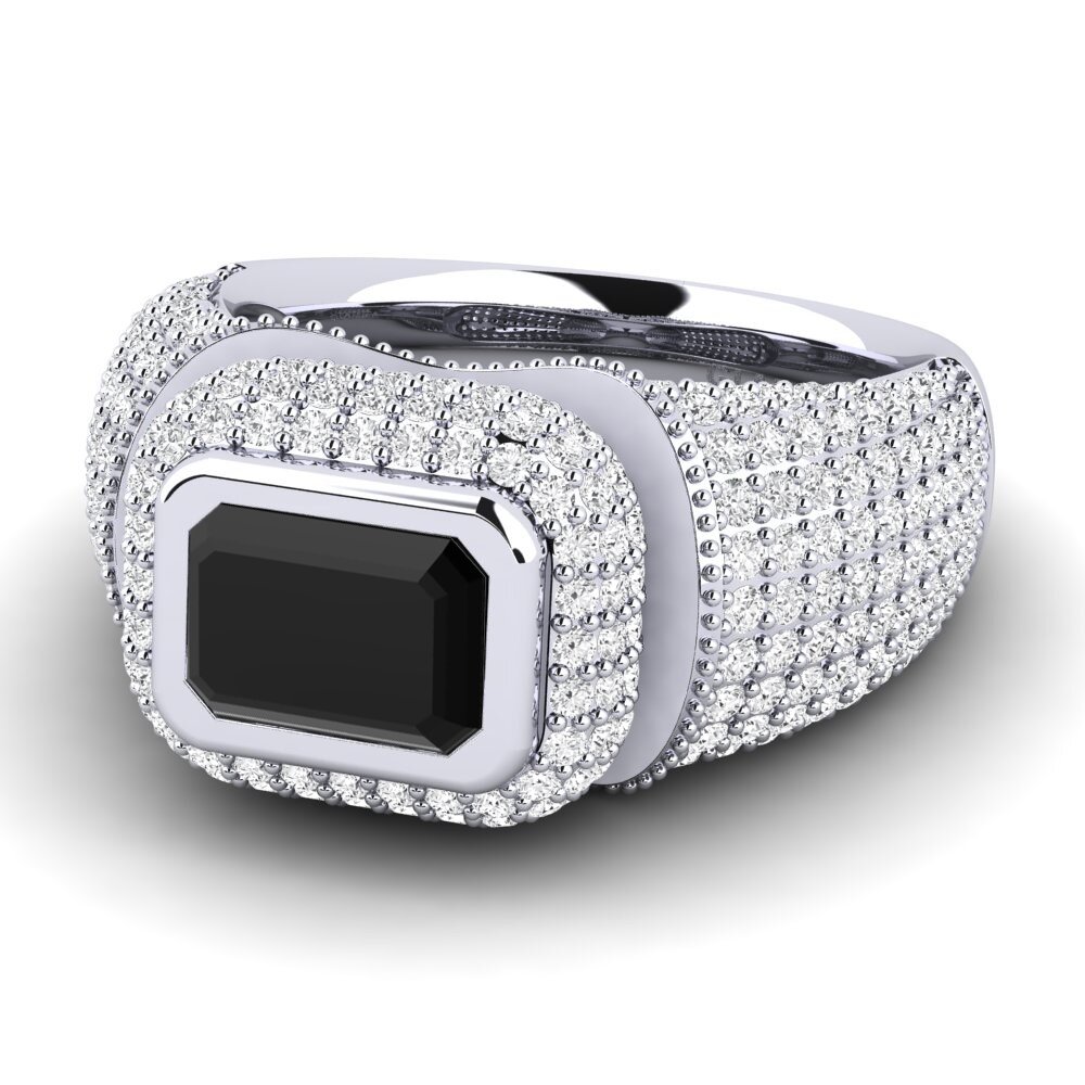 Black Sapphire Engagement Ring Timerica