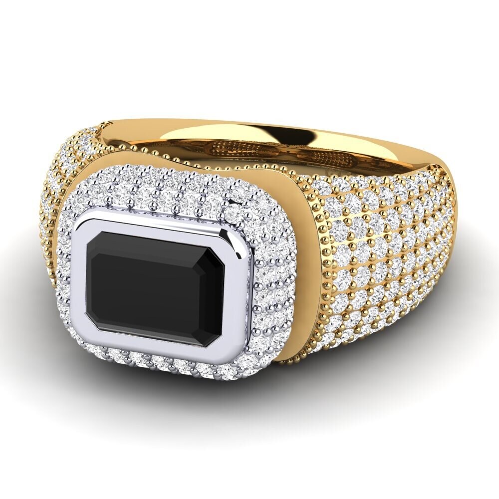 18k Oro Amarillo/Blanco Anillo de compromiso Timerica