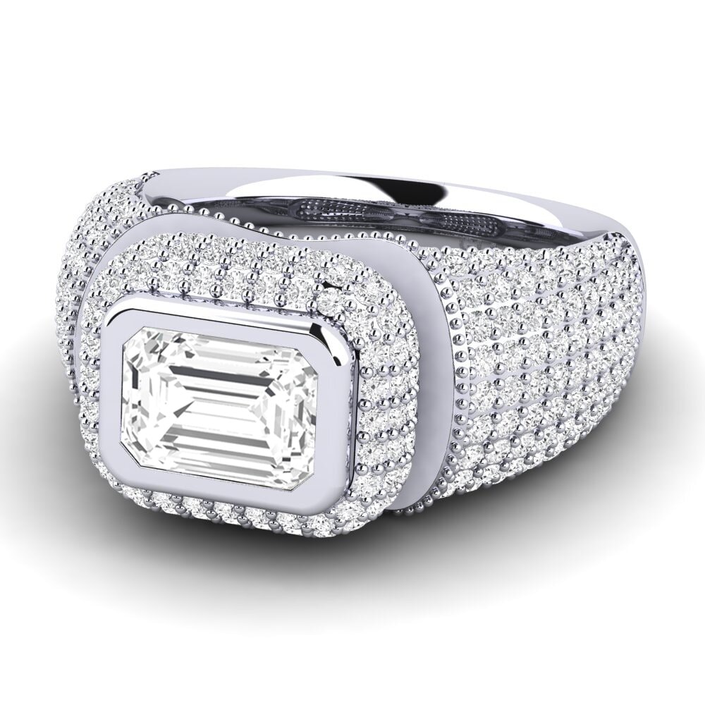 White sapphire Engagement Ring Timerica