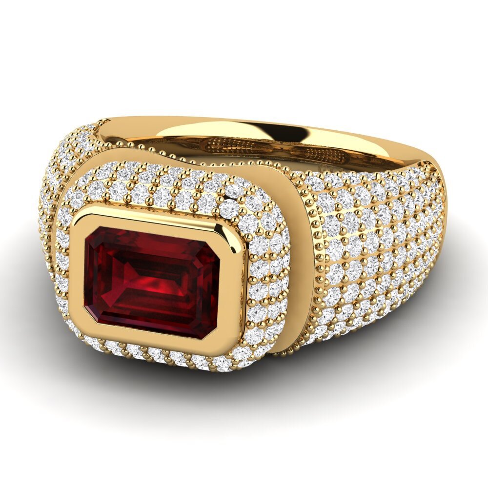 9k Oro Amarillo Anillo de compromiso Timerica