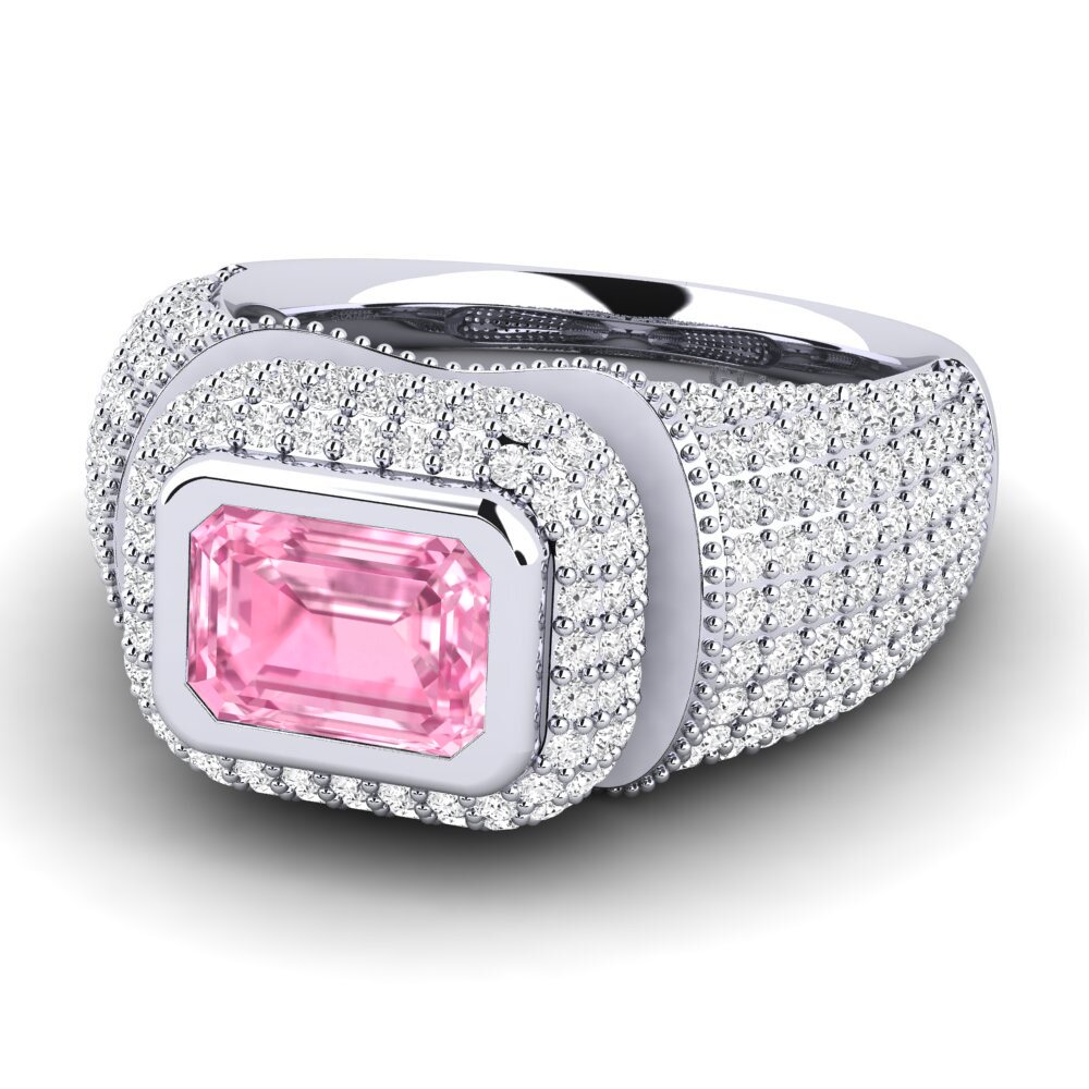 Pink Sapphire Engagement Ring Timerica