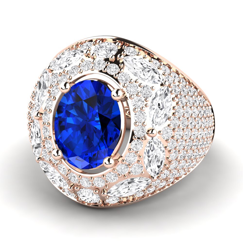 9k Rose Gold Sapphire (Lab Created) Ring Timonie