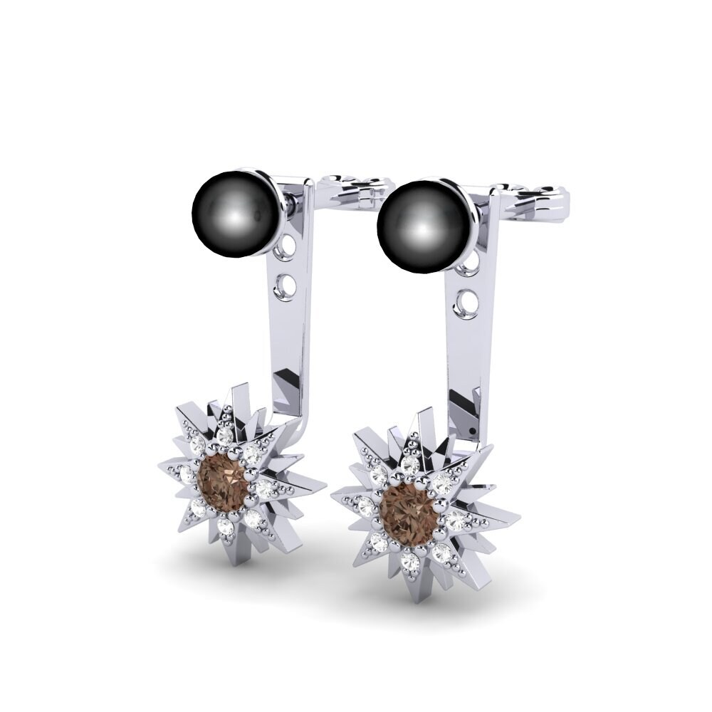 Quartz Fumé Boucle d'oreille femme Timoroso