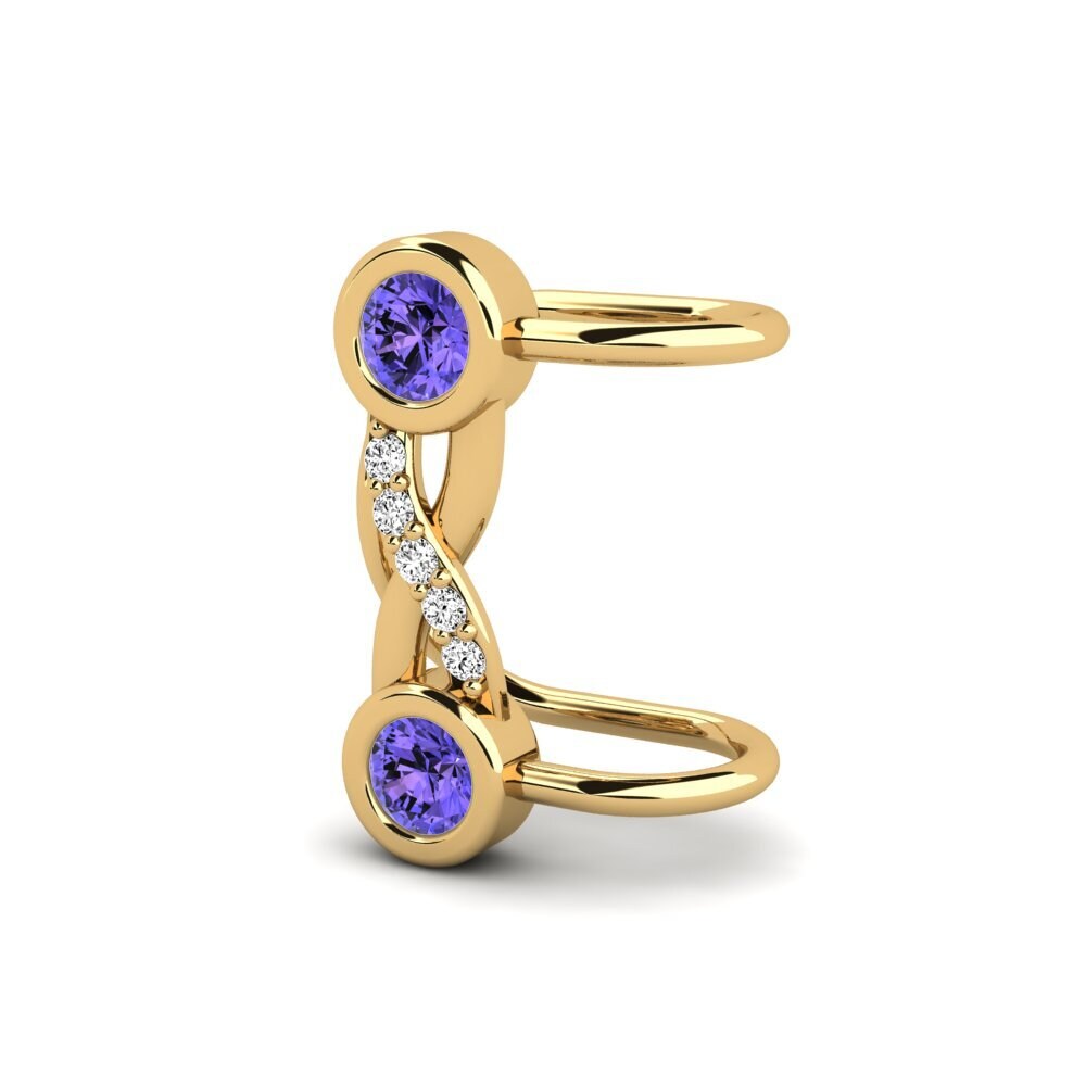 14ct Yellow Gold Tanzanite Women's Earring Timothy