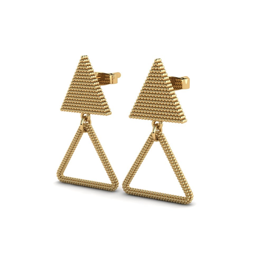 9k Oro Amarillo Pendientes Tingley