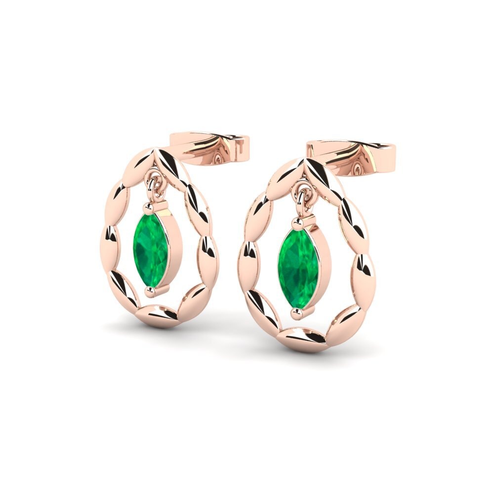 14k Oro Rosa Marquesa Pendiente de mujer Tinna