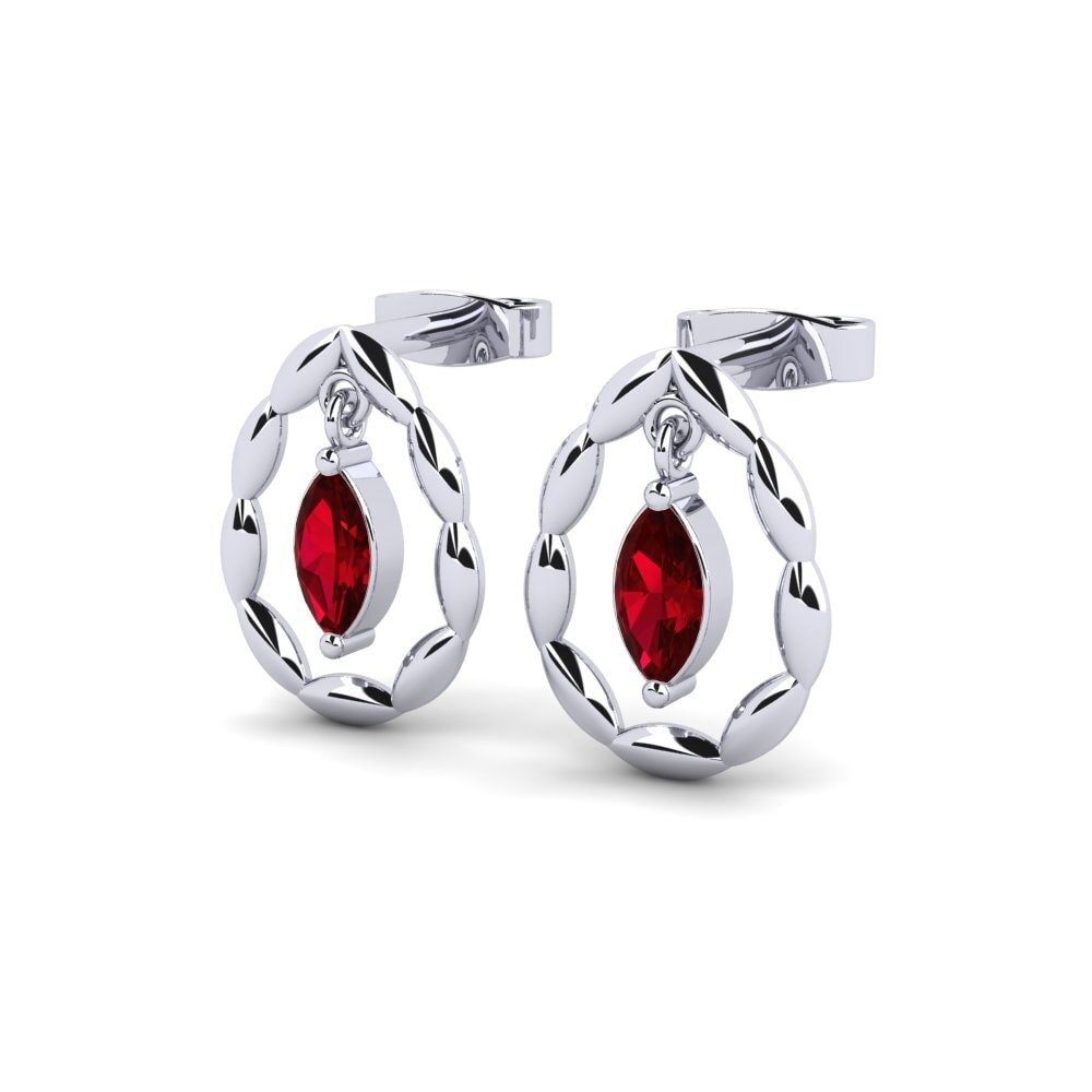Marquesa Circonita Roja Pendiente de mujer Tinna