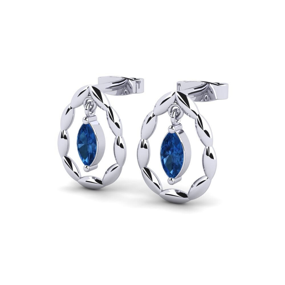 Marquesa Circonita Azul Oscuro Pendiente de mujer Tinna