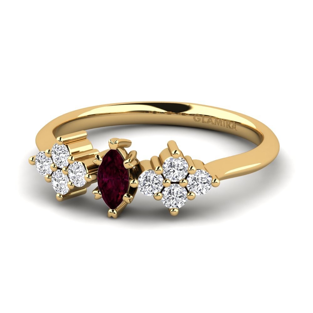 Rhodolite Garnet Engagement Ring Tinos