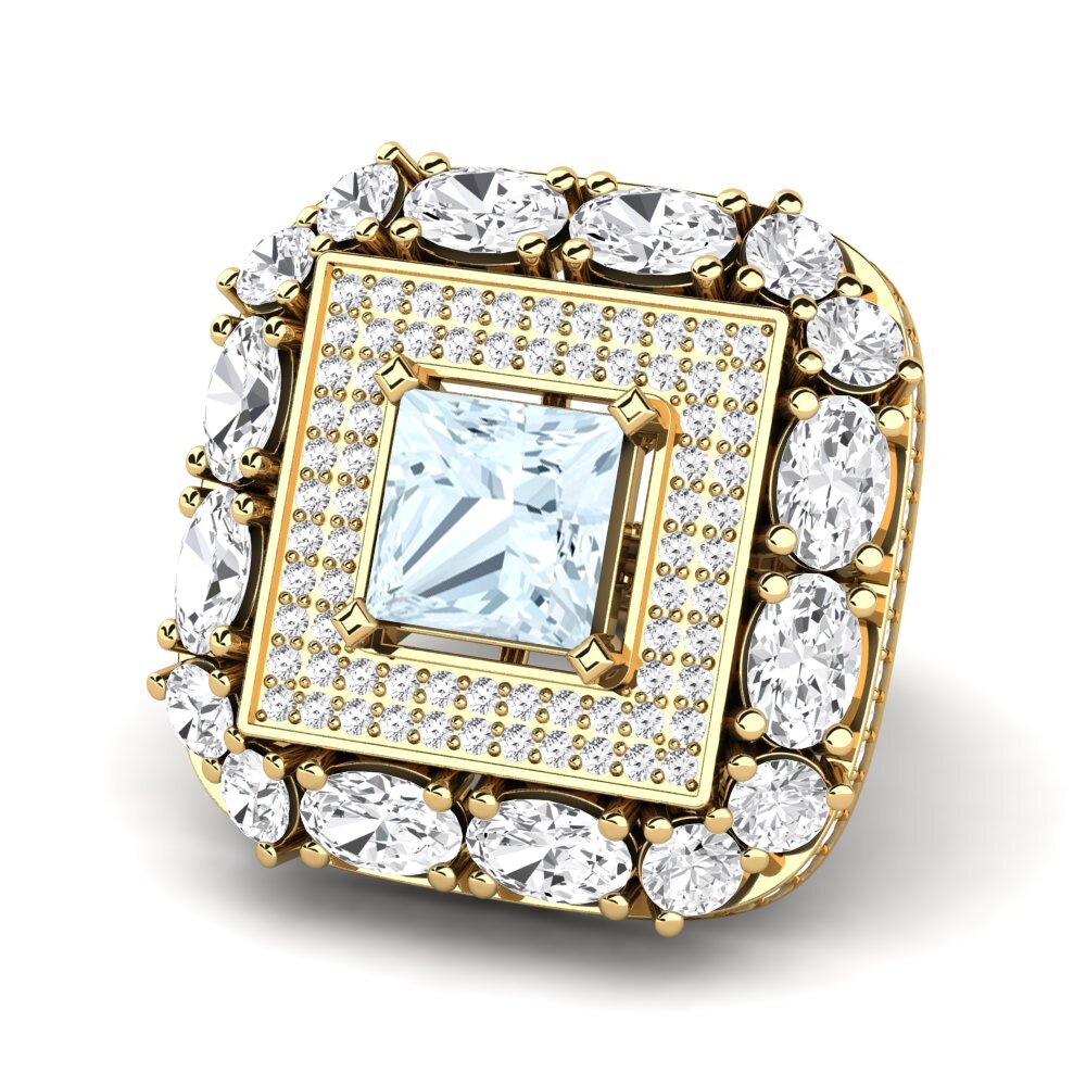 14k Oro Amarillo Anillo Tinuola