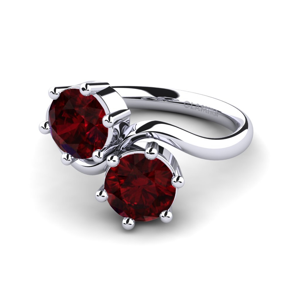 Garnet Engagement Ring Tivona