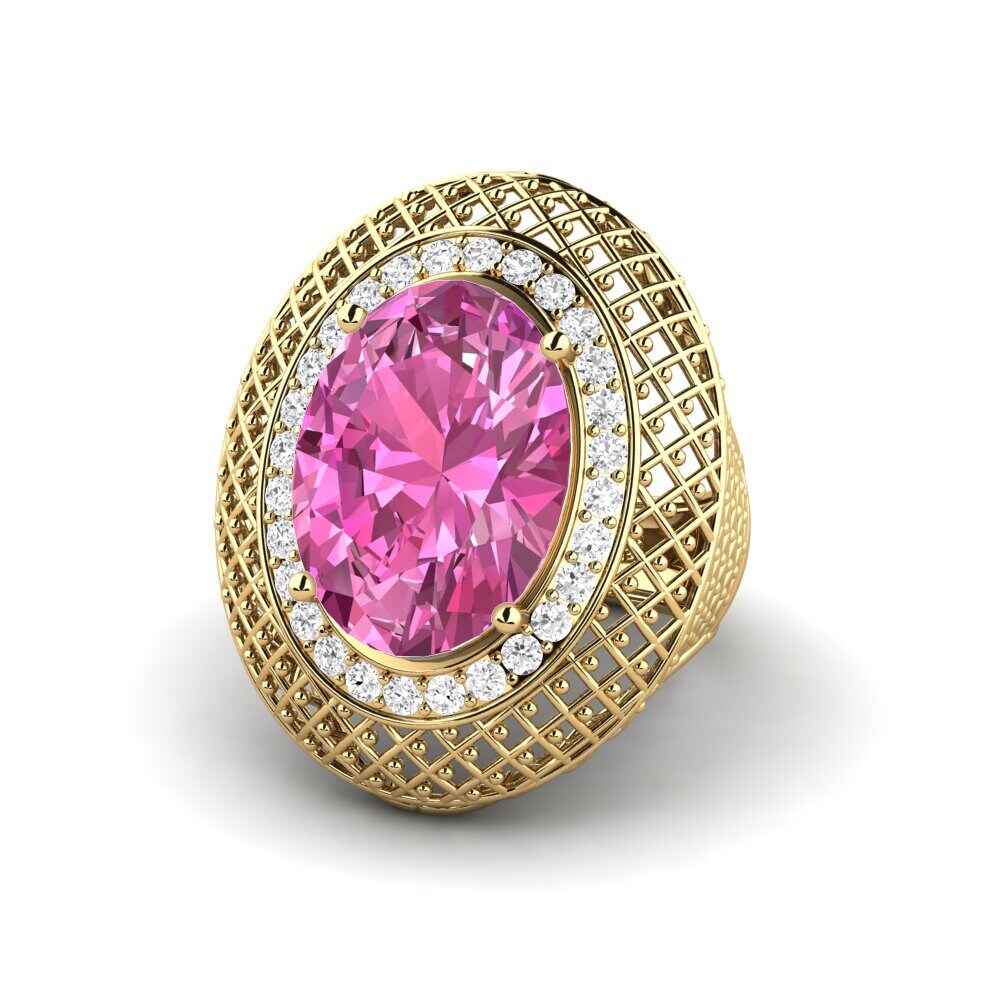 14k Oro Amarillo Anillo Tiw