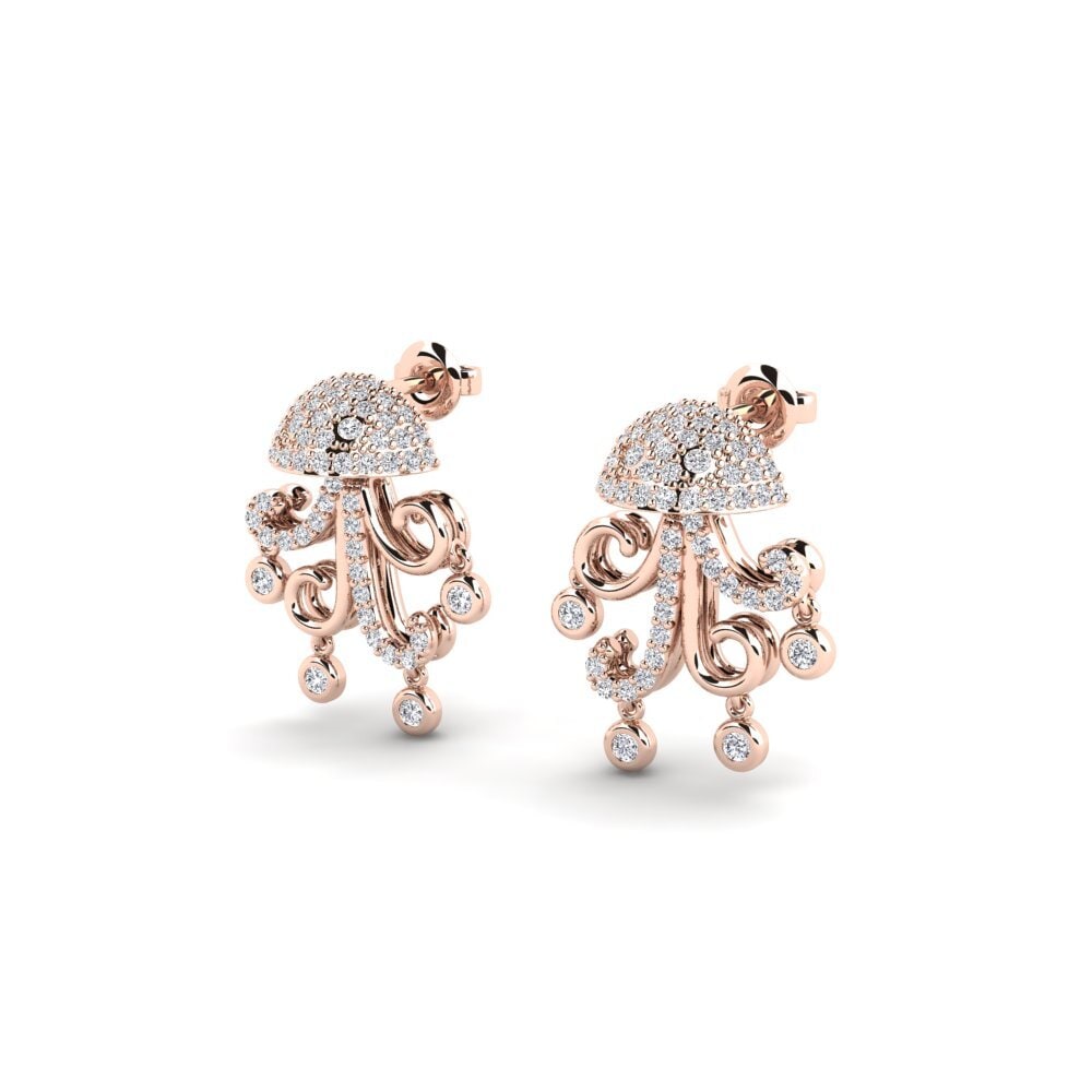 9ct Rose Gold Women's Earring Tiwisita