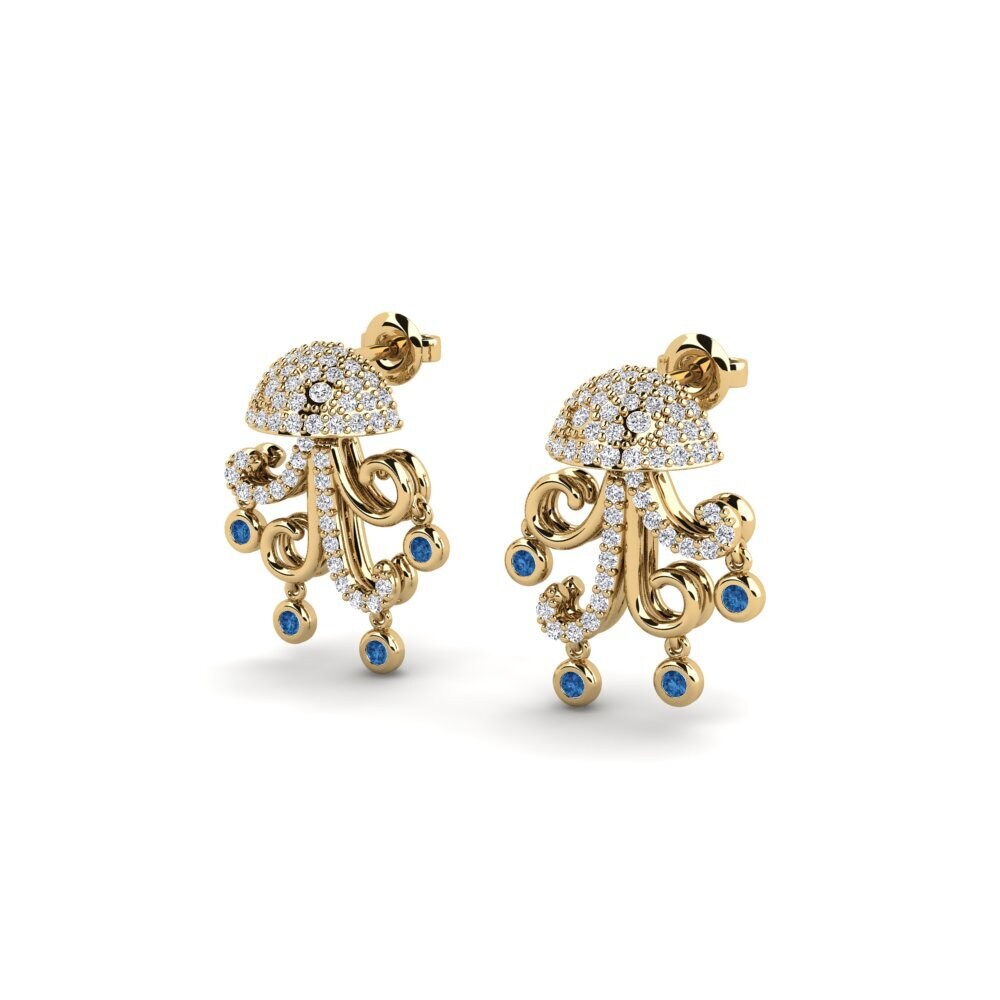 sapphire-zirconia Women's ต่างหู Tiwisita