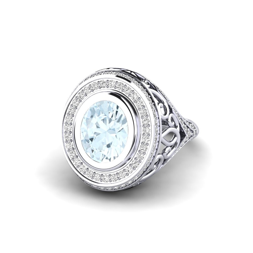 Aquamarine Engagement Ring Tiyelle