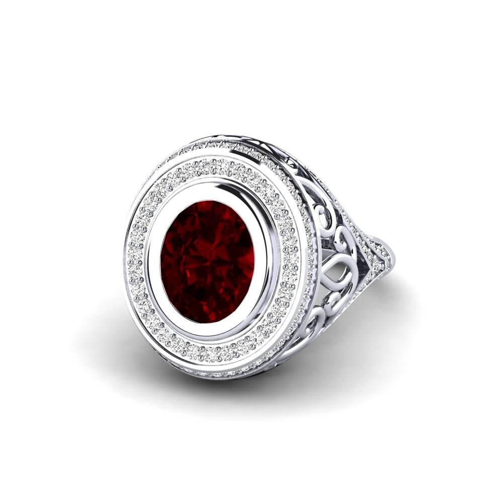 Garnet Engagement Ring Tiyelle